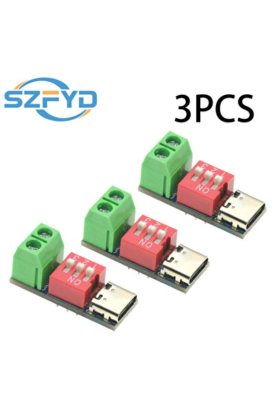 choice2 3 قطع لوحة اختبار الشحن السريع PD، قابلة للتعديل من 5 إلى 20 فولت، وح...