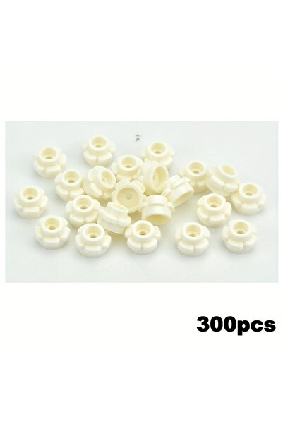 Choice3 White 300pcs 300PCS Round 1x1 with Flower MOC Building Blocks Compati...