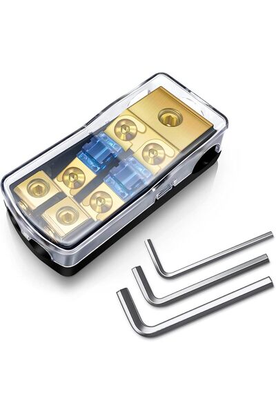 choice2 2 Way 2/3/4 Way Mini ANL Fuse Holder, per 0/2/4 Gauge to 4/6/8 Gauge ...