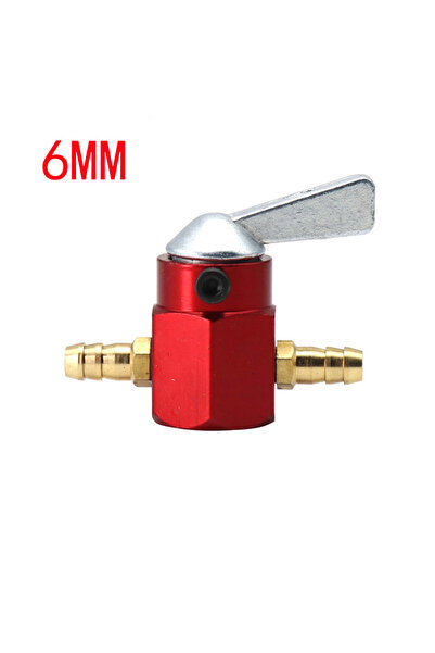 Choice9 Red 6mm Universal inline 6mm 8mm Fuel Valve Switch In-Line Petrol / F...