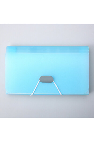 choice2 حافظة ملفات قابلة للتوسيع A6 زرقاء اللون، محفظة بإبزيم، حقيبة تنظيم ا...