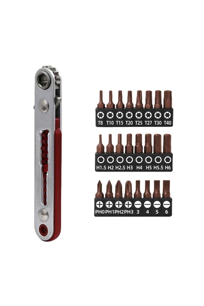 Choice6 Model C 25PCS Set Right Angle bidirectional ratchet screwdriver Sket ...