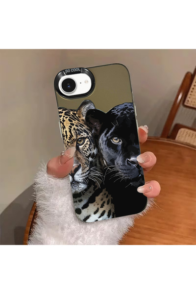 Caseji حافظة هاتف متوافقة مع آيفون 16E، مقاومة للأوساخ، بنمط طباعة الفهد MK01A