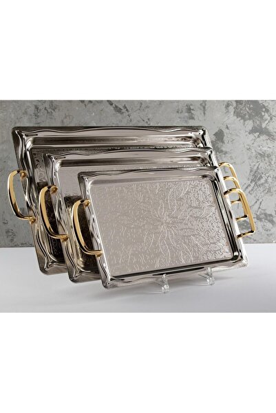 TOHFAT-AL MAIDAH Luxury 3-piece serving tray set