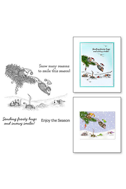 Choice3 WW2497A1 هاوس ماوس تري-مندوز كريسماس وينتر كوليدج، طابع شفاف، هالوين ...