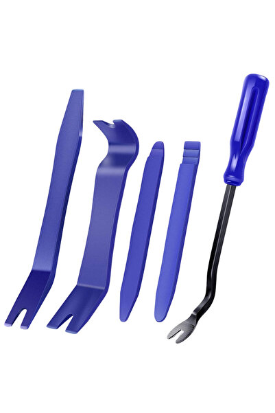 Choice مجموعة أدوات يدوية زرقاء مكونة من 5 قطع لتفكيك السيارات، تشمل أدوات إص...