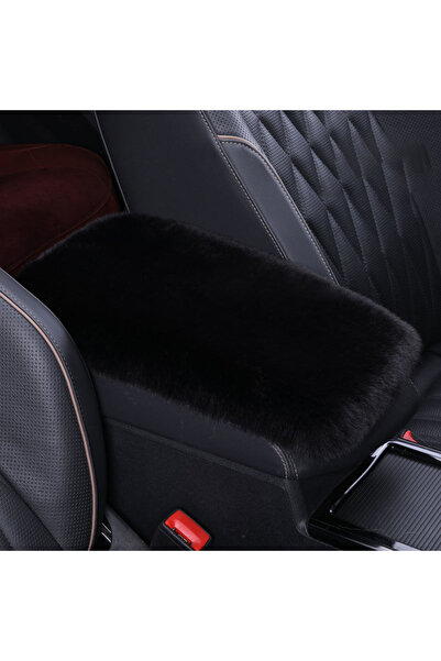 Choice4 black 1pc Plush Car Armrest Box Cushion Warm Center Cole Arm Cover Pa...