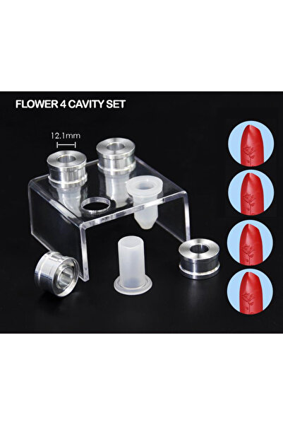 choice2 flower 4 Cavities Simple Design DIY Makeup Cosmetics Lipstick Mould S...