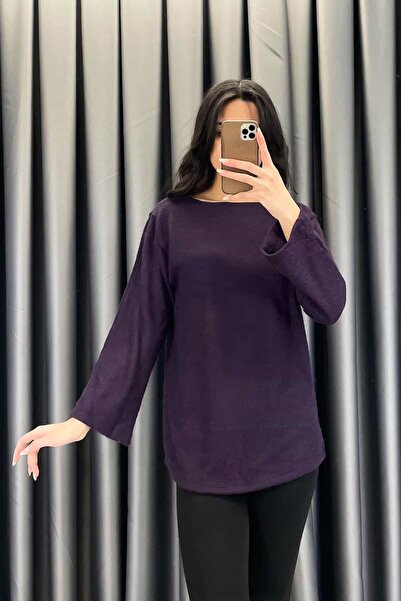 Tmptekstil Wide Collar Tunic - Purple Purple