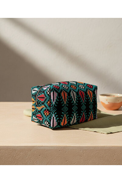 Generic Multi-Purpose Makeup & Travel Pouch with Palestinian Embroidery Pattern