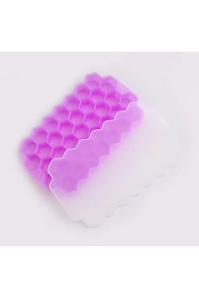 Choice4 قالب مكعبات ثلج سيليكون بنفسجي اللون، قطعة واحدة، 4/2/1 قطعة، سعة كبي...