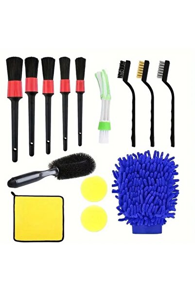 choice2 13 قطعة فرشاة تنظيف محور عجلة السيارة مقاس 18 بوصة، فرشاة غسيل السيار...