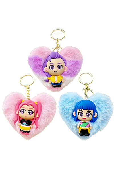 Choice1 سلسلة مفاتيح بانداي ثلاثية القطع لشخصيات أنمي كيبوب صائدي الشياطين ، ...