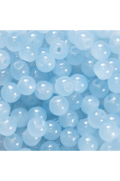 choice2 50pcs Blue 50pcs 6mm Glass Round Beads Colorful Spacer Loose Beads fo...