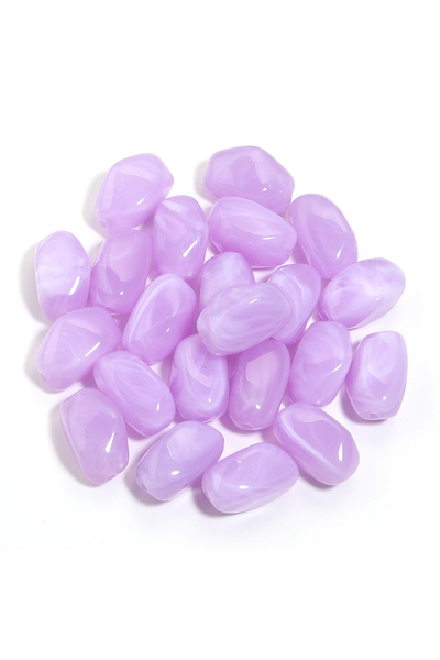Choice15 21x12mm 20pcs Light Purple 20Pcs 12x21mm Irregular Colour Acrylic Be...
