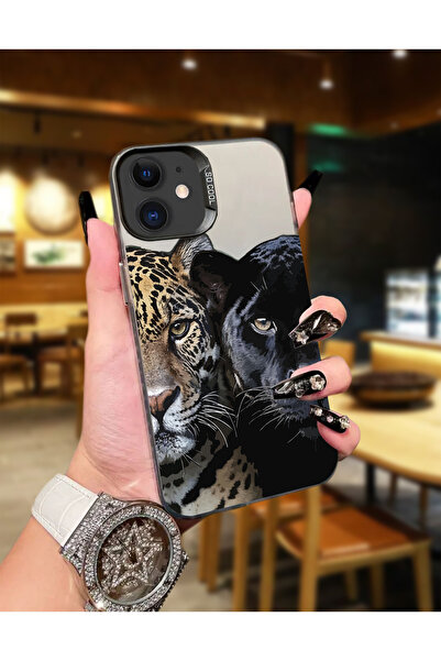 Caseji حافظة هاتف مقاومة للأوساخ متوافقة مع آيفون 11 بطباعة نمط الفهد MK01A