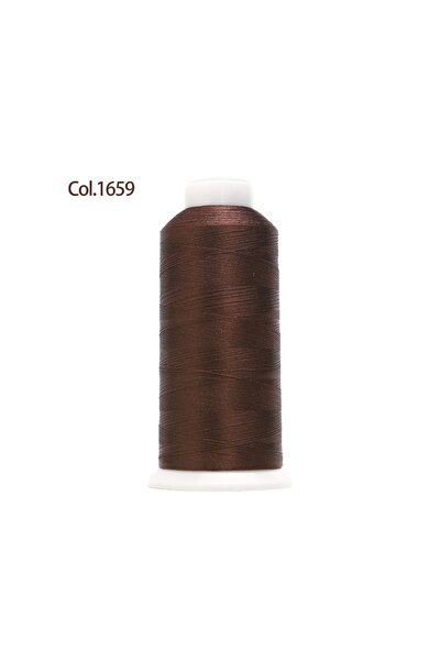 Choice51 خيط تطريز بوليستر 120D/2، لون ماهوجني، وزن 40، طول 4000 متر، مناسب ل...