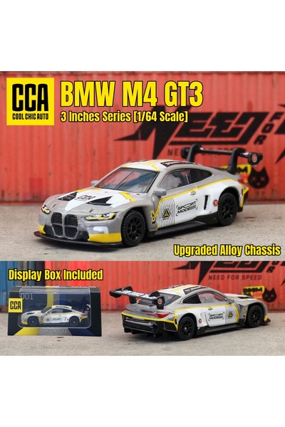 Choice5 سيارة لعبة BMW M4 GT3 رمادية اللون بمقياس 1/64، من إنتاج شركة CCA MSZ...