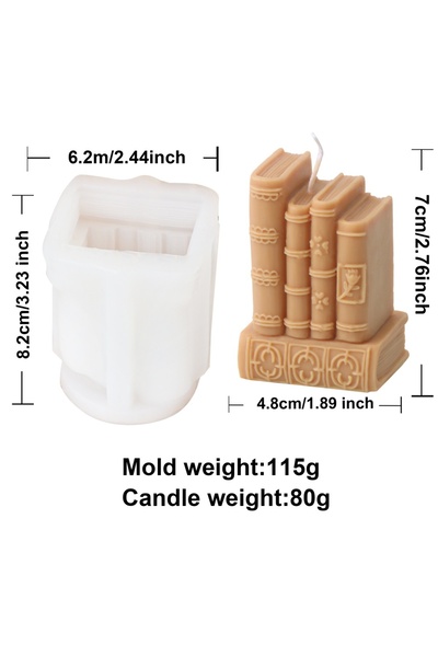 Choice3 قالب كتاب - 11074، قوالب سيليكون ثلاثية الأبعاد للكتب والشموع، إطار ك...