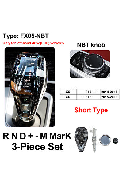 Choice6 مقبض ناقل حركة قصير من الكريستال NBT، مناسب لسيارات BMW G30 G32 G01 G...