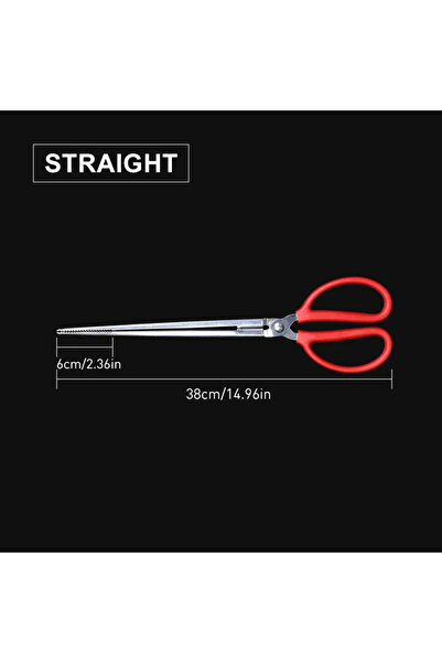 Choice1 ملقط متعدد الوظائف من الفولاذ المقاوم للصدأ بطول 38 سم، بمقبض أحمر، م...