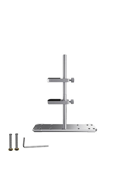 choice2 حامل بطاقات رسومات مزدوج من الألومنيوم الفضي، مزود بمروحة ثابتة، مقاو...