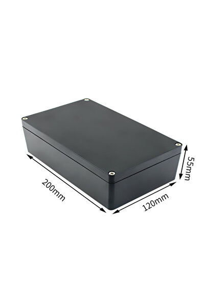 Choice10 200-120-55 Black Box Outdoor Waterproof Case Plastic Box Electronic ...