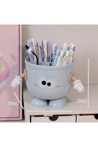 choice2 Blue2 Creative Pen Holder with Hook Table Cute Stationery Storage Box...