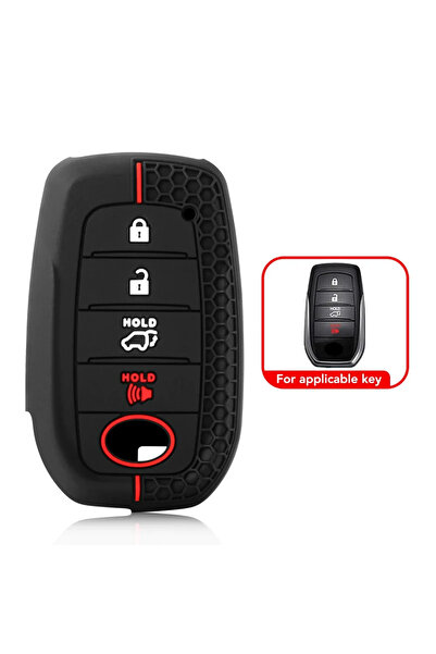 choice2 غطاء مفتاح سيارة سيليكون بأربعة أزرار للتحكم عن بعد، مناسب لسيارات تو...