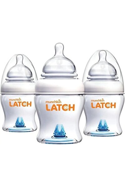Munchkin Latch Baby Bottle 4oz Natural Movement Teat 3 Pack Anti-Colic BPA Fr...