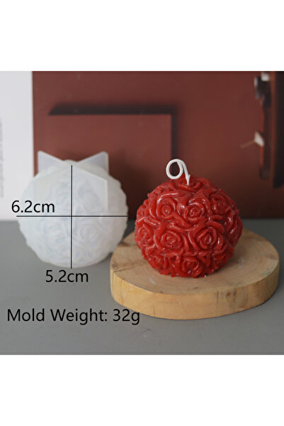 Choice4 قالب سيليكون متعدد الأنماط على شكل كرة زهور لصنع الشموع، اصنع بنفسك ص...