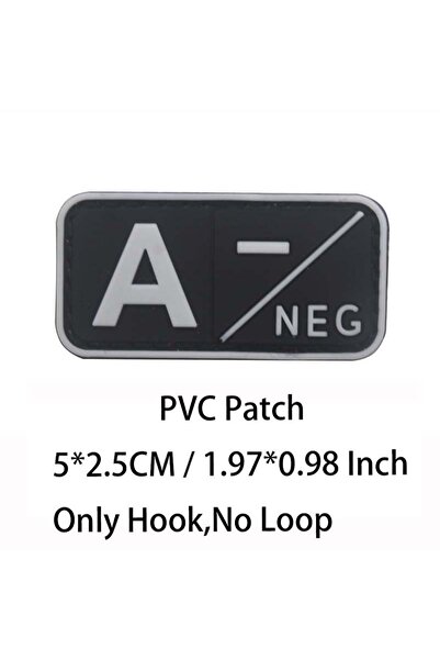 Choice36 05-White A NEG رقعة صغيرة بخطاف، شارات PVC لفصائل الدم A B AB O POS ...