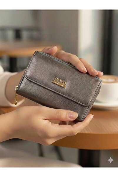 PurpleART Women's Medium Faux Leather Wallet with Polo Emblem 9 x 13 x 5 cm