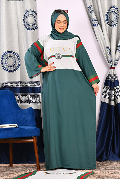 AsrymShop Luxurious Lightweight Cotton viscose prayer robe, wide and olive green