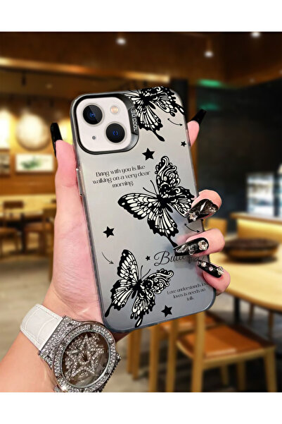 Caseji iPhone 13/14 Compatible Butterfly Printed Dirt-Repellent Luxury Phone ...