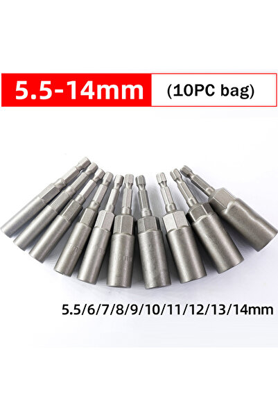 Choice6 A7 5.5-19mm Electric Nut Driver Drill Bit Set Impact Sket Adapter Hex...