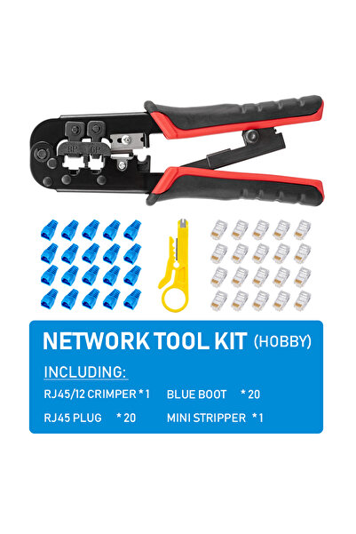 Choice6 أداة تجعيد كابلات الشبكة المحلية (LAN) من نوع RJ11 وRJ12 وRJ45، أداة ...