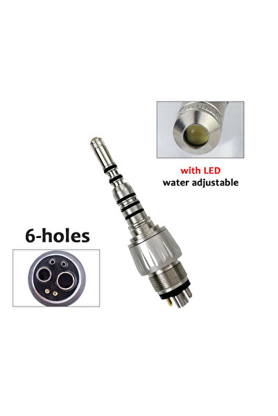Choice5 وصلة سريعة ليد (LED) لجهاز الأسنان DN M6 مع إضاءة LED، مناسبة لربط قب...