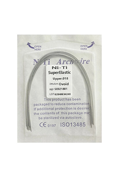 Choice52 018 أسلاك تقويم الأسنان العلوية من النيكل والتيتانيوم، 10 قطع/عبوة، ...