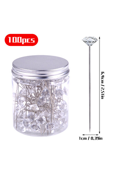 Choice4 64 مم، 100 قطعة، كرابول، 50/100 قطعة، إبر خياطة برأس ماسي، دبابيس تثب...