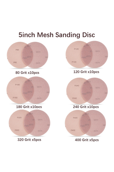 Choice1 50 قطعة من خليط حبيبات الصنفرة، 50 قطعة من أقراص الصنفرة الشبكية مقاس...