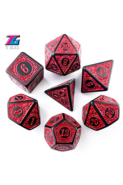 choice2 Red DND Dice Set Polyhedral Dice High Quality Plastic Dice Set Unique...