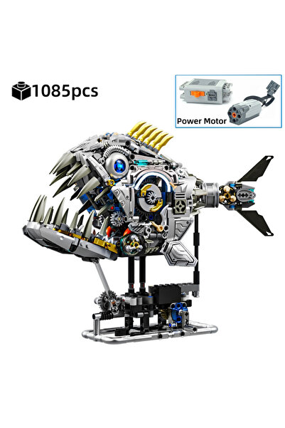 Choice7 مكعبات بناء ميكانيكية تعمل بمحرك كهربائي على شكل حوت، قرش، طوموس، سمك...