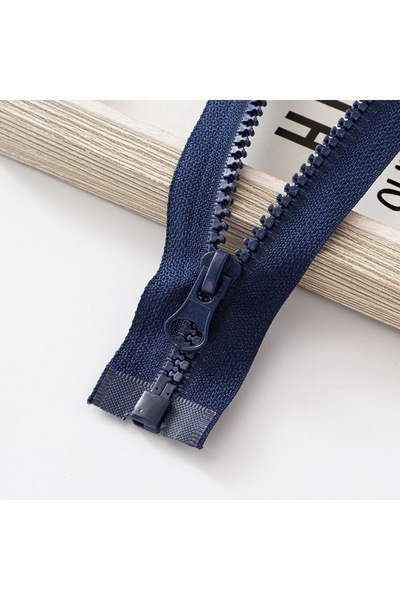 Choice74 سحاب راتنجي أزرق داكن مفتوح الطرف، 70 سم × قطعة واحدة، متوفر بأطوال ...