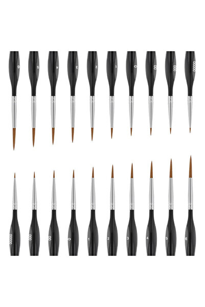 choice2 20pcs Black Detail 10/11/20/22Pcs Fine Detail Paint Brush Miniature P...