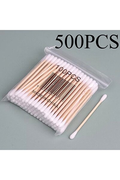 choice2 500PCS 100/300/500PCS Bamboo Wood Stick Cotton Swabs Nose Ear Cleanin...