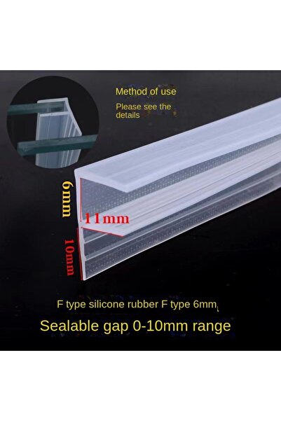 Choice34 شريط مانع للتسرب لأبواب الدش الزجاجية، مقاس 6/8/10/12 مم، بطول 5 أمت...