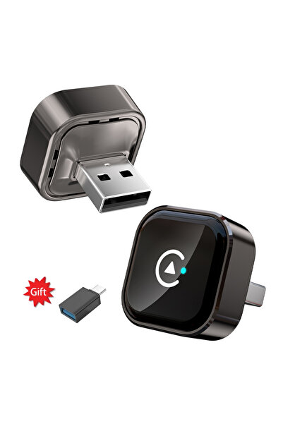 Choice3 صندوق ذكي رمادي داكن 2، محول لاسلكي لـ CarPlay و Android Auto، سهل ال...