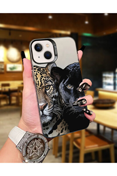 Caseji iPhone 13/14 Compatible Leopard Print Dirt-Repellent Luxury Phone Case...