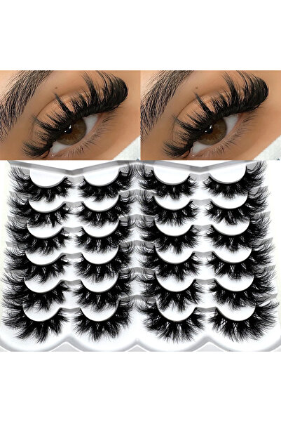 Choice1 12pairs-MD02 12 Pairs Natural Messy Eyelashes Faux Mink Eyelashes Lon...